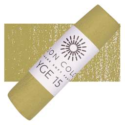 Unison Handmade Pastel - Yellow Green Earth 15 pastel and swatch