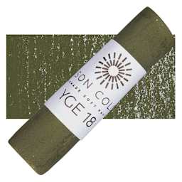Unison Handmade Pastel - Yellow Green Earth 18 pastel and swatch