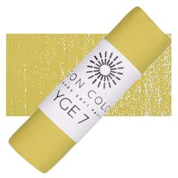 Unison Handmade Pastel - Yellow Green Earth 7 pastel and swatch