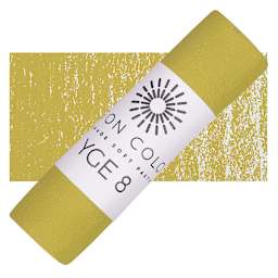 Unison Handmade Pastel - Yellow Green Earth 8 pastel and swatch