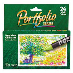 Portfolio Series Watersoluble Oil Pastel Set - Assorted Colors, Set of 24 (front of package)