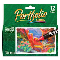 Portfolio Series Watersoluble Oil Pastel Set - Assorted Colors, Set of 12 (front of package)