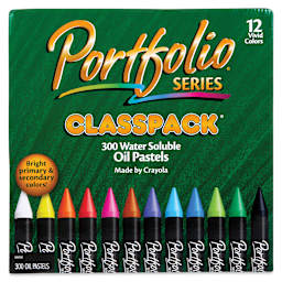 Portfolio Series Watersoluble Oil Pastel Set - Assorted Colors, Class Pack of 300 (front of package)