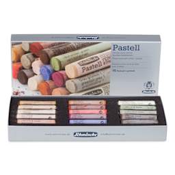 Schmincke Soft Pastels - Set of 15, Assorted Colors, Full Stick, open 