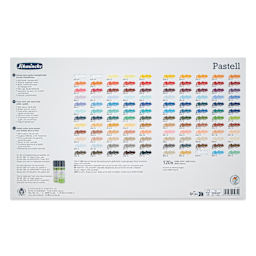 Schmincke Soft Pastels - Set of 120, Assorted Colors, Half Stick, back of packaging