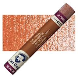 Van Gogh Oil Pastel - Burnt Sienna 411.5 oil pastel and swatch