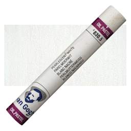 Van Gogh Oil Pastel - Pearlescent White 830.5 oil pastel and swatch