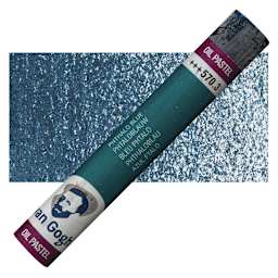 Van Gogh Oil Pastel - Phthalo Blue 570.3 oil pastel and swatch