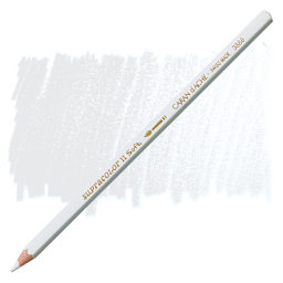 Caran d'Ache Supracolor Soft Aquarelle Pencil - White pencil and swatch