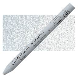 Caran d'Ache Neocolor I Wax Pastel - Light Gray pastel and swatch