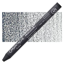 Caran d'Ache Neocolor I Wax Pastel - Payne's Gray pastel and swatch