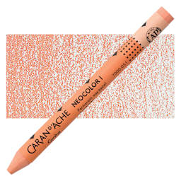 Caran d'Ache Neocolor I Wax Pastel - Salmon pastel and swatch