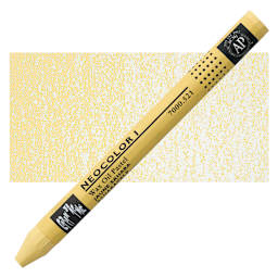 Caran d'Ache Neocolor I Wax Pastel - Sahara Yellow pastel and swatch
