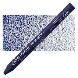 Caran d'Ache Neocolor I Wax Pastel - Prussian Blue pastel and swatch