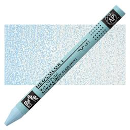 Caran d'Ache Neocolor I Wax Pastel - Light Cobalt Blue Hue pastel and swatch