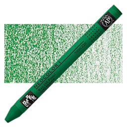 Caran d'Ache Neocolor I Wax Pastel - Grass Green pastel and swatch