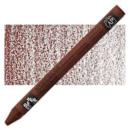 Caran d'Ache Neocolor I Wax Pastel - Burnt Sienna pastel and swatch