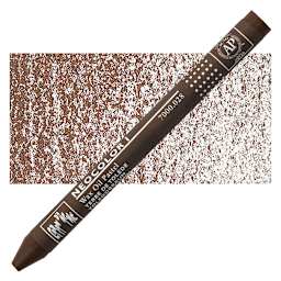 Caran d'Ache Neocolor I Wax Pastel - Toledo Brown pastel and swatch