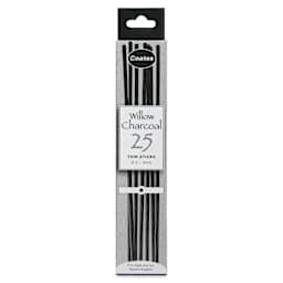 Coates Premium Artist's Willow Charcoal - Thin, Box of 25, front