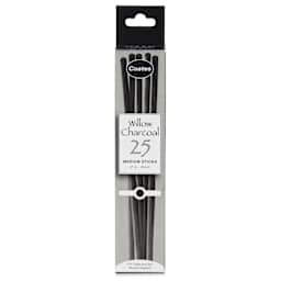 Coates Premium Artist's Willow Charcoal - Medium, Box of 25