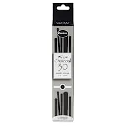 Coates Premium Artist's Willow Charcoal - Assorted, Box of 30