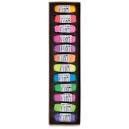 Fluorescent, Set of 12  Pastels in Tray