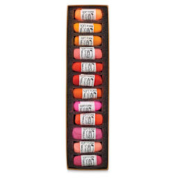 Hot Colors, Set of 12  Pastels in Tray