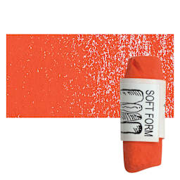 Townsend Artists' Soft Form Pastel - Cadmium Red Light 014 pastel and swatch