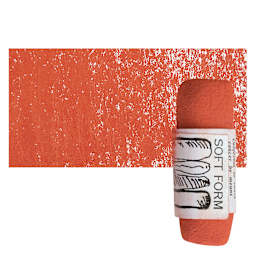 Townsend Artists' Soft Form Pastel - Cadmium Red Light 014D pastel and swatch