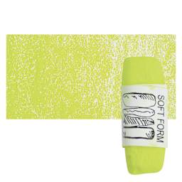 Townsend Artists' Soft Form Pastel - Cadmium Yellow Green pastel and swatch