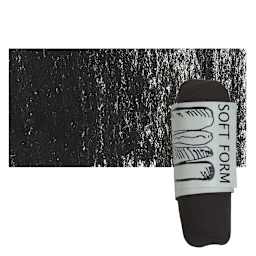 Townsend Artists' Soft Form Pastel - Bone Black 001 pastel and swatch