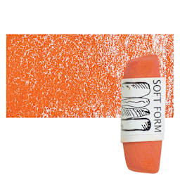 Townsend Artists' Soft Form Pastel - Cadmium Red Orange (Dark) pastel and swatch