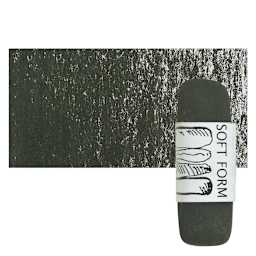 Townsend Artists' Soft Form Pastel - Dark Green (Dark) pastel and swatch