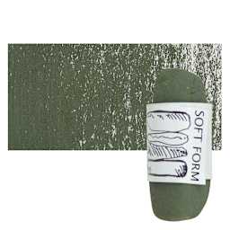 Townsend Artists' Soft Form Pastel - Dark Green (LIght) pastel and swatch