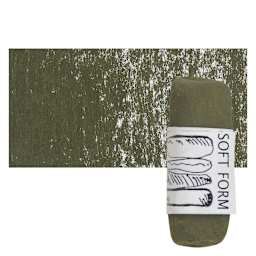 Townsend Artists' Soft Form Pastel - Dark Khaki pastel and swatch