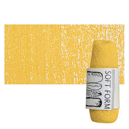 Townsend Artists' Soft Form Pastel - Mars Yellow Medium 006 pastel and swatch