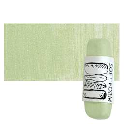 Townsend Artists' Soft Form Pastel - Metallic Green Gold Dark pastel and swatch
