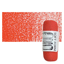 Townsend Artists' Soft Form Pastel - Naphthol Red Medium 037 pastel and swatch