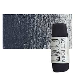 Townsend Artists' Soft Form Pastel - Ultra Blue Black (Dark) pastel and swatch