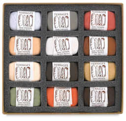 Townsend Terrages Pastel Set of 12 Portrait Colors (A) shown in cushioned open box