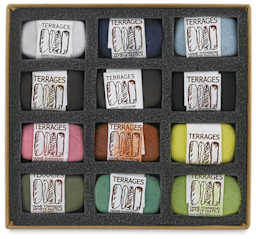 Townsend Terrages Pastel Set of 12 Landscape Colors (B) shown in cushioned open box
