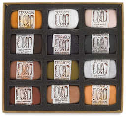 Townsend Terrages Pastel Set of 12 Portrait Colors (B) shown in cushioned open box
