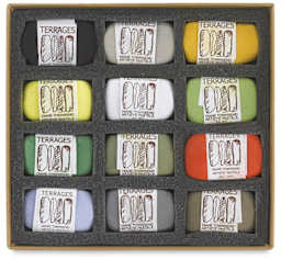 Townsend Terrages Pastel Set of 12 Favorite Colors shown in cushioned open box