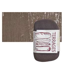 Townsend Terrages Pastel - Deep Brown Oxide pastel and swatch
