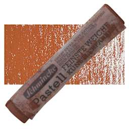 Schmincke Soft Pastel - Burnt Sienna D pastel and swatch
