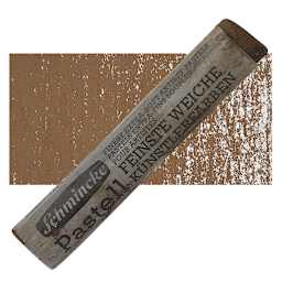 Schmincke Soft Pastel - Burnt Umber D pastel and swatch