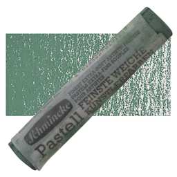 Schmincke Soft Pastel - Cold Green 1 B pastel and swatch