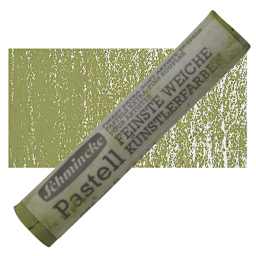 Schmincke Soft Pastel - Olive Green 1 B pastel and swatch