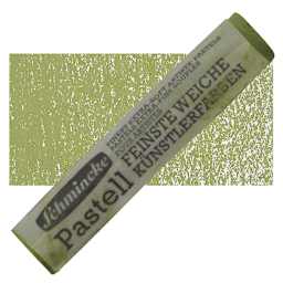 Schmincke Soft Pastel - Olive Green 1 D pastel and swatch