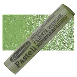 Schmincke Soft Pastel - Olive Green 2 D pastel and swatch